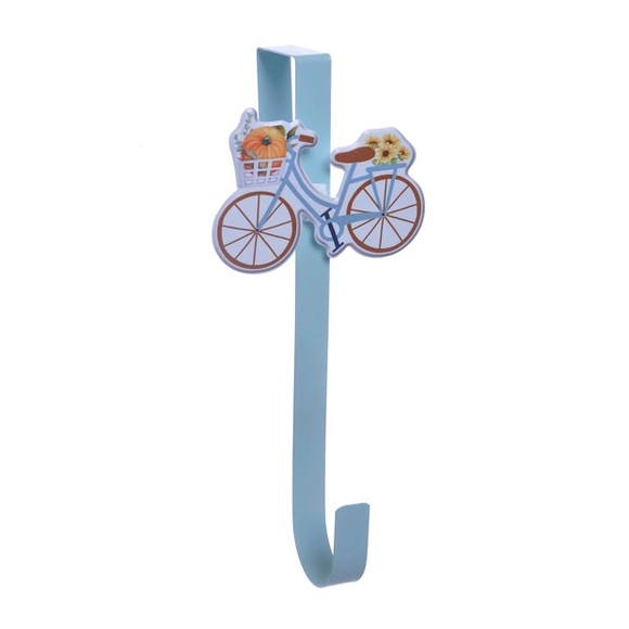NWT- You Pick Decorative Wreath or Sign- Over the Door Metal Hanger 🎃🌻🚲🎃🎃 - Picture 6 of 6